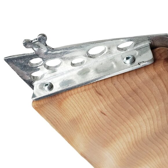 Thick Wood Mini Cheese Cutting Board or Serving Tray With Pewter Mouse - Picture 4 of 9